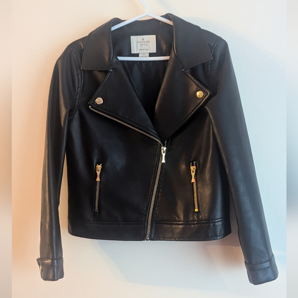 Kate Spade New York Black Faux Leather Jacket